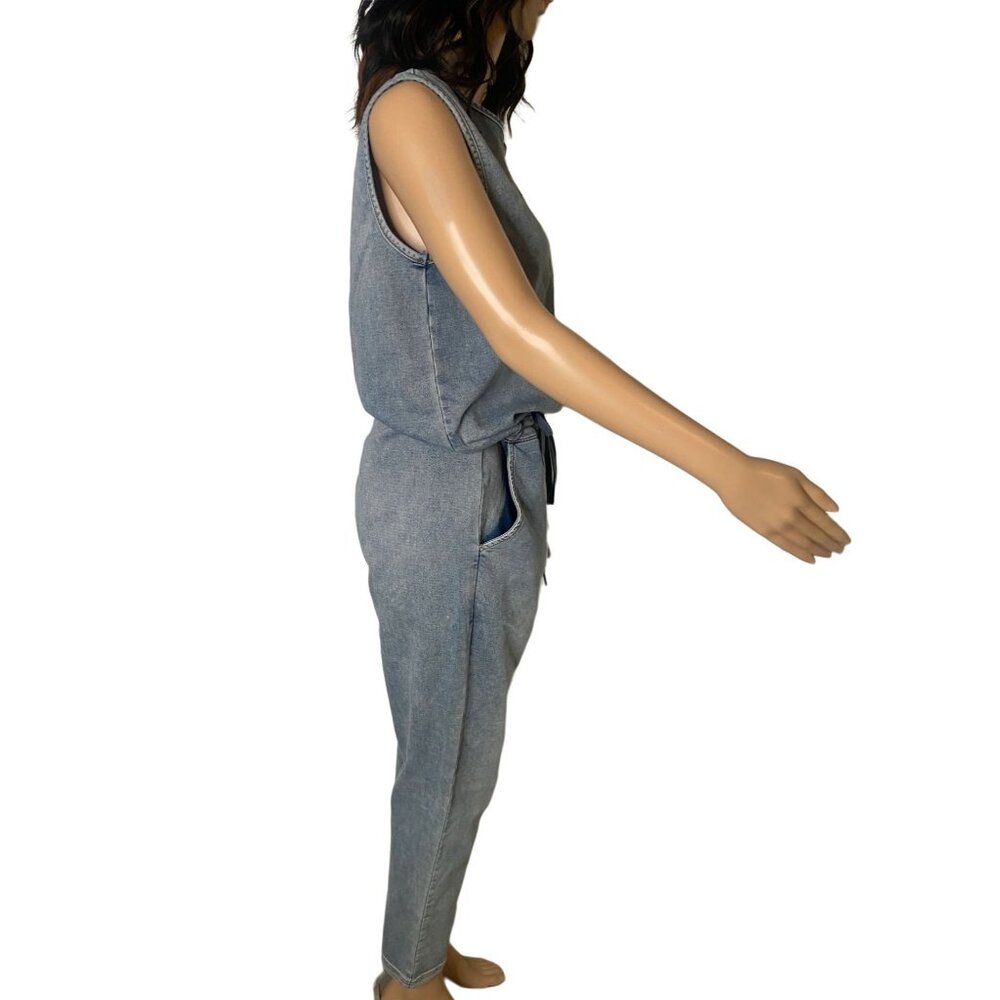 Joe's Jeans The Marnie Denim Sleeveless Jumpsuit Blue Size S - Picture 3 of 9